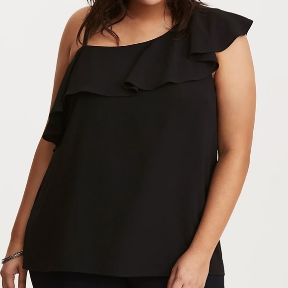 Torrid Ruffled One Shoulder Blouse - Picture 1 of 4